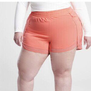 Athleta Mesh Racer Run Short 4" in Coral